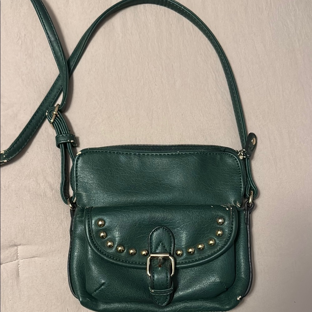Green Leather Crossbody Bag